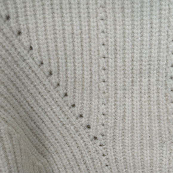VARLEY Rogan Cropped Ivory Ribbed Knit Sweater - Picture 5 of 8